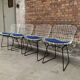 4 chaises 420 par Harry Bertoia pour Knoll International, 1960