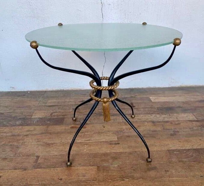 Coffee table art deco iron forge workshop rene prou