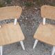 Pairs of children's chairs feet compass vintage wood