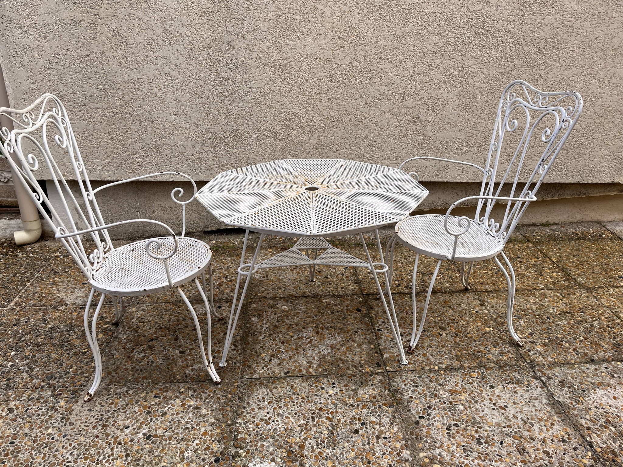 vintage metal garden furniture tête-à-tête