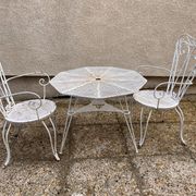 vintage metal garden furniture tête-à-tête