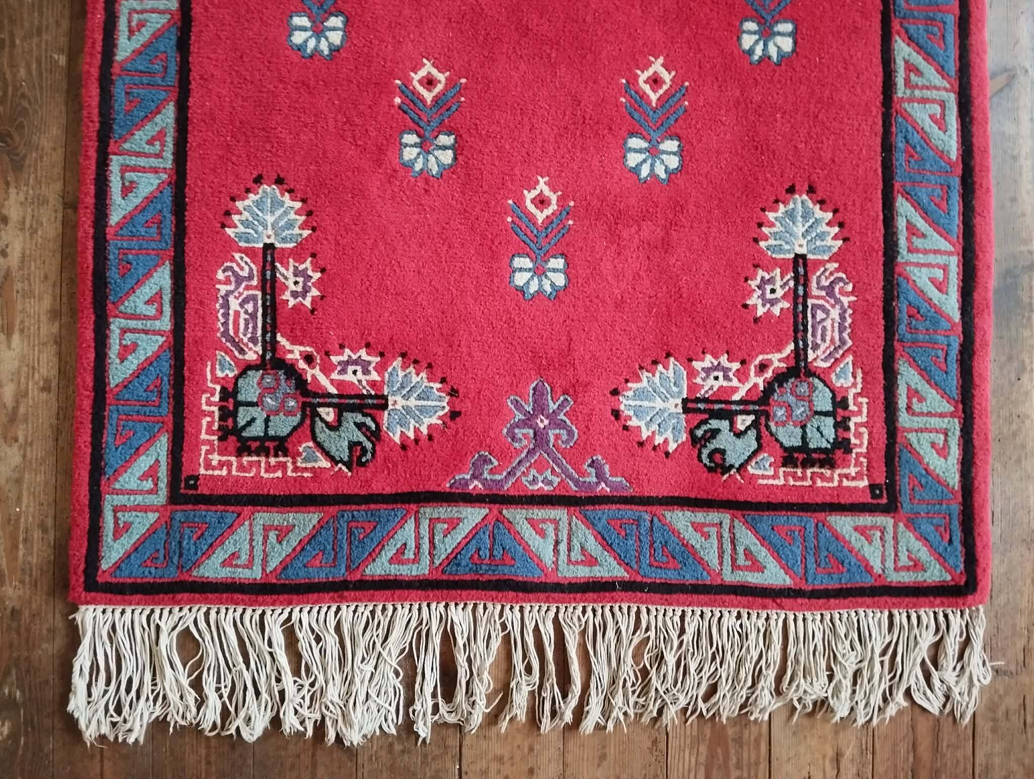 Handmade Kairouan Berber rug 208x101cm
