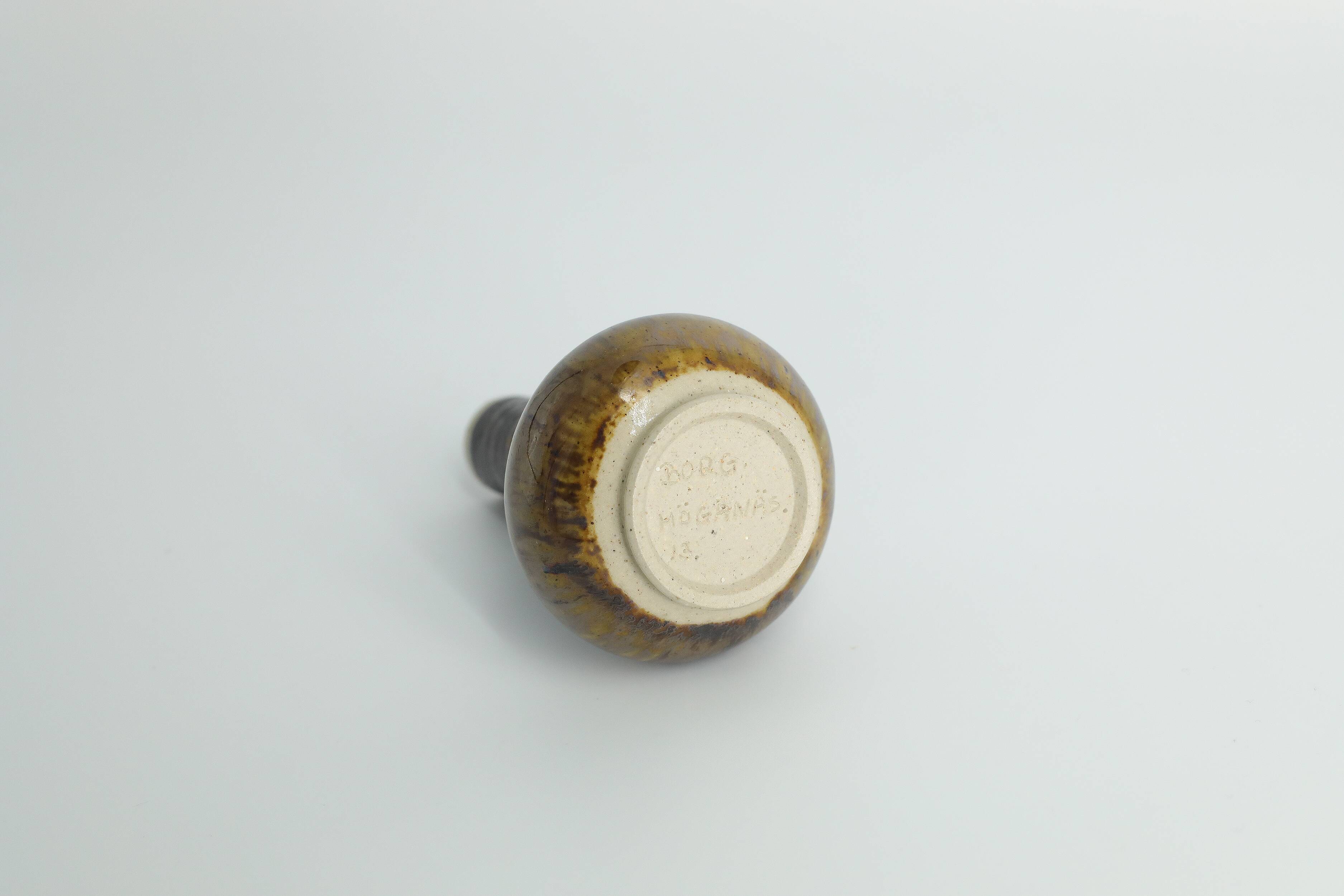 Petit Vase de Collection Mid-Century Moderne Scandinave en Grès N° 13 par Gunnar Borg pour Höganäs