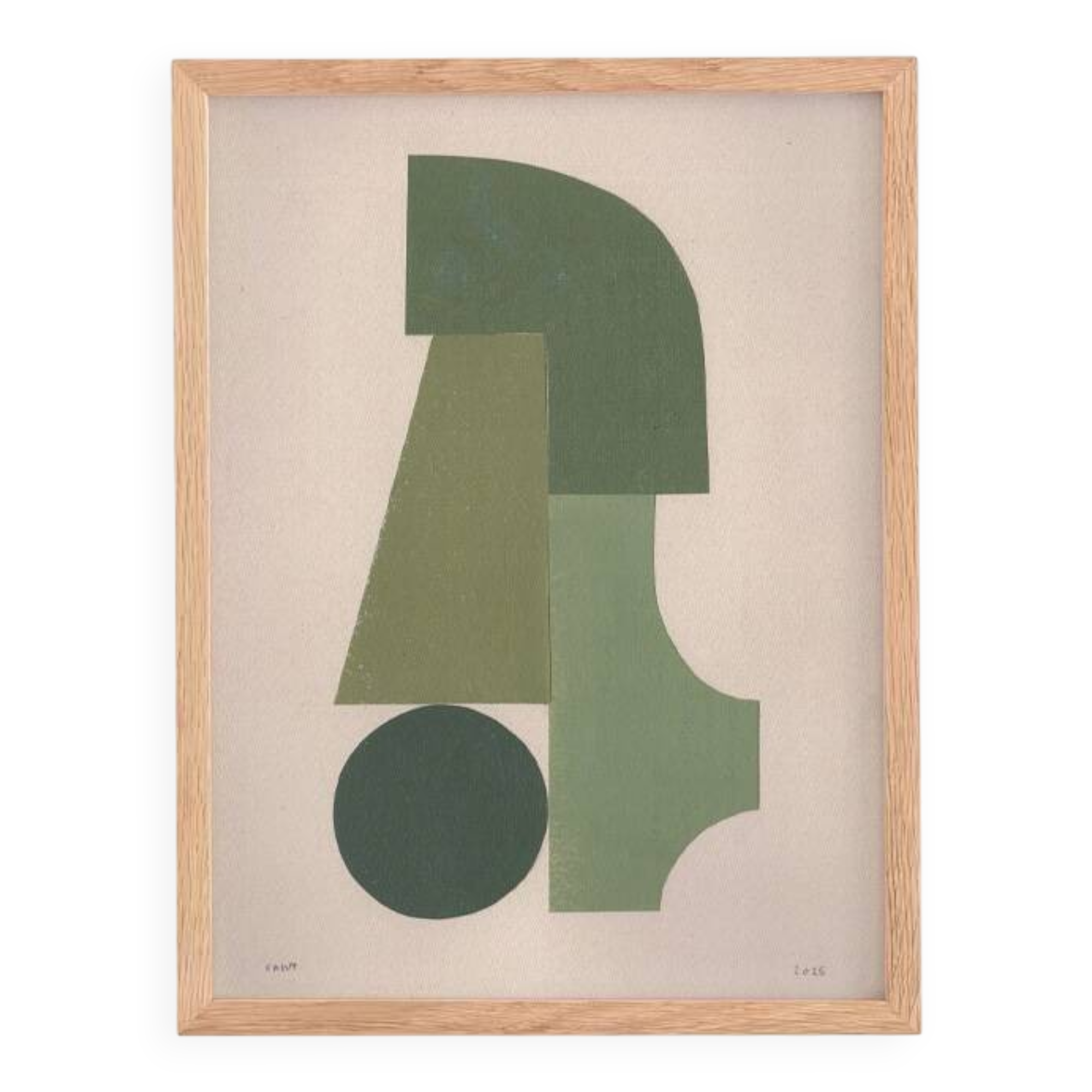 Collage sur papier -B249- tableau signé Eawy