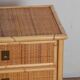 Vintage wicker, bamboo and brass chest of drawers by Dal Vera, 1970.