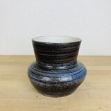 Blue ceramic vase from the 50s, Accolay style