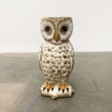 Vintage Italian ceramic owl umbrella stand