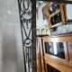Miroir art deco 1930 en fer forge glace biseautee