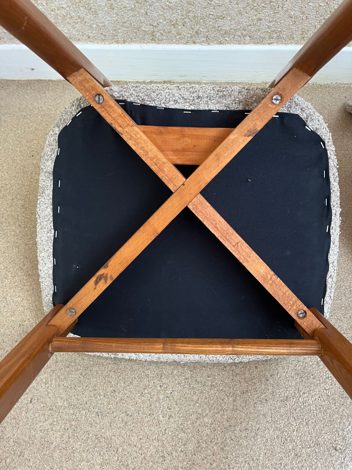 Pair of Scandinavian loop chairs