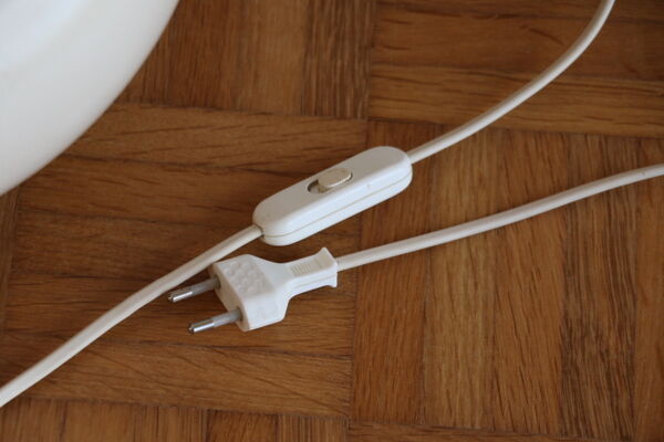 Pied de lampe Kostka céramique et bois 400mm