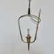 Arlus chandelier/pendant light, opaline glass and brass, 1950s or 60s, vintage
