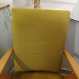 Armchair 50s velvet mustard