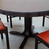 Table and 6 chairs mod. ibisco, 70's/80's