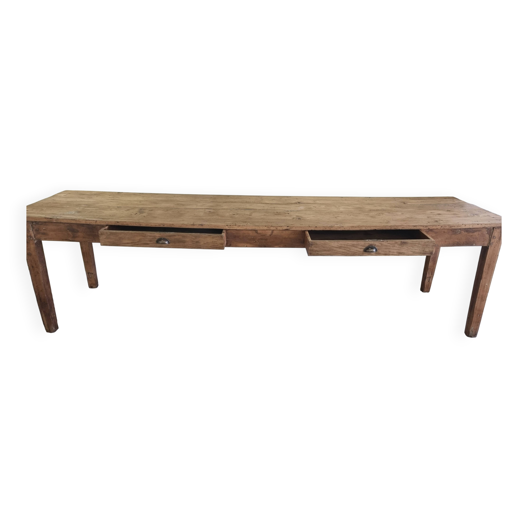 19th-century farmhouse table in pine