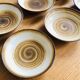 Set of six hollow plates in Longchamp sandstone