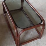 Rattan coffee table.