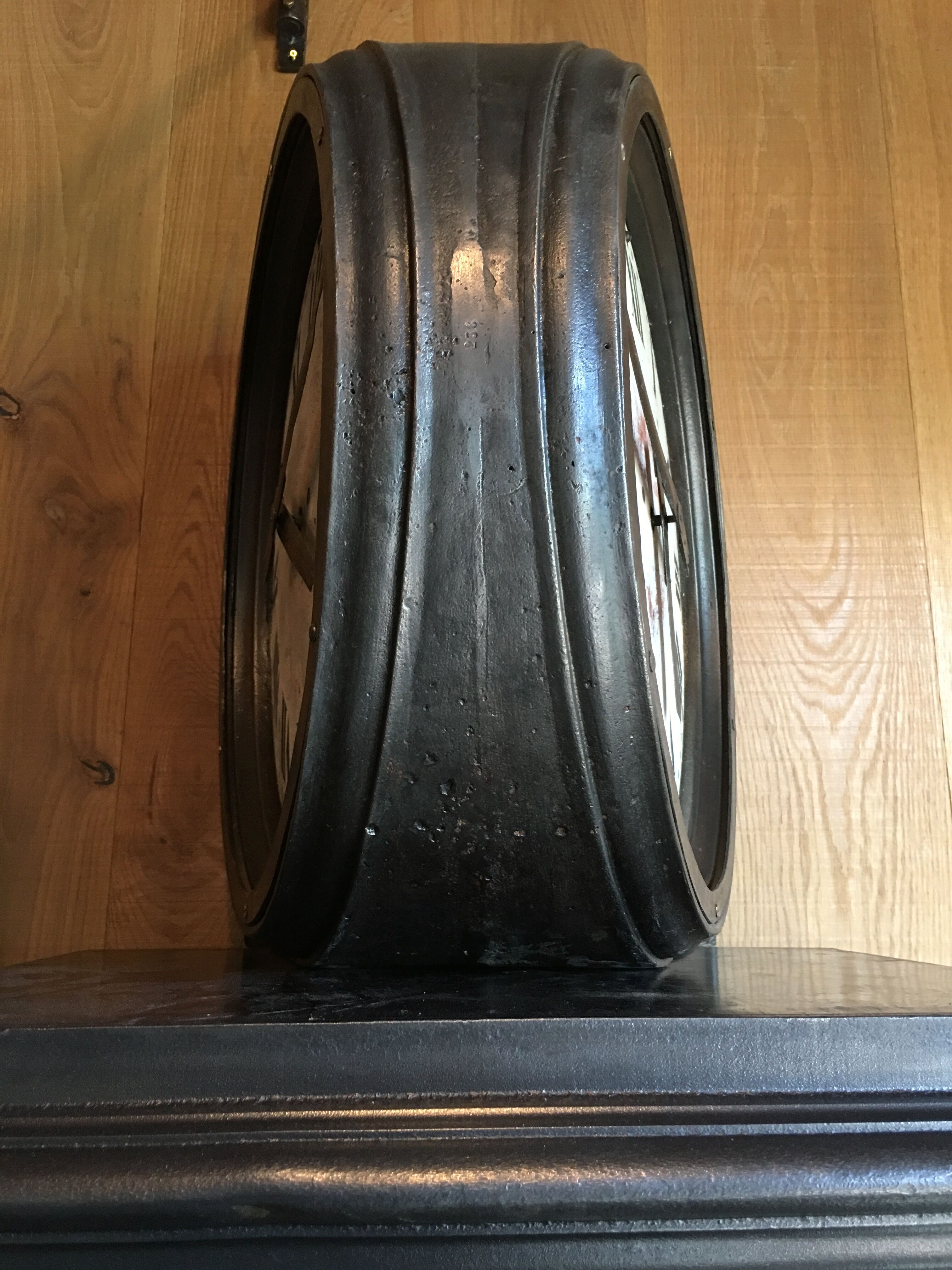 Old station clock Paul Garnier double shaped cast iron