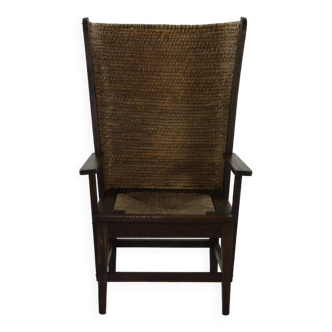 Petite chaise Orkney en Bois & Paille d'Avoine
