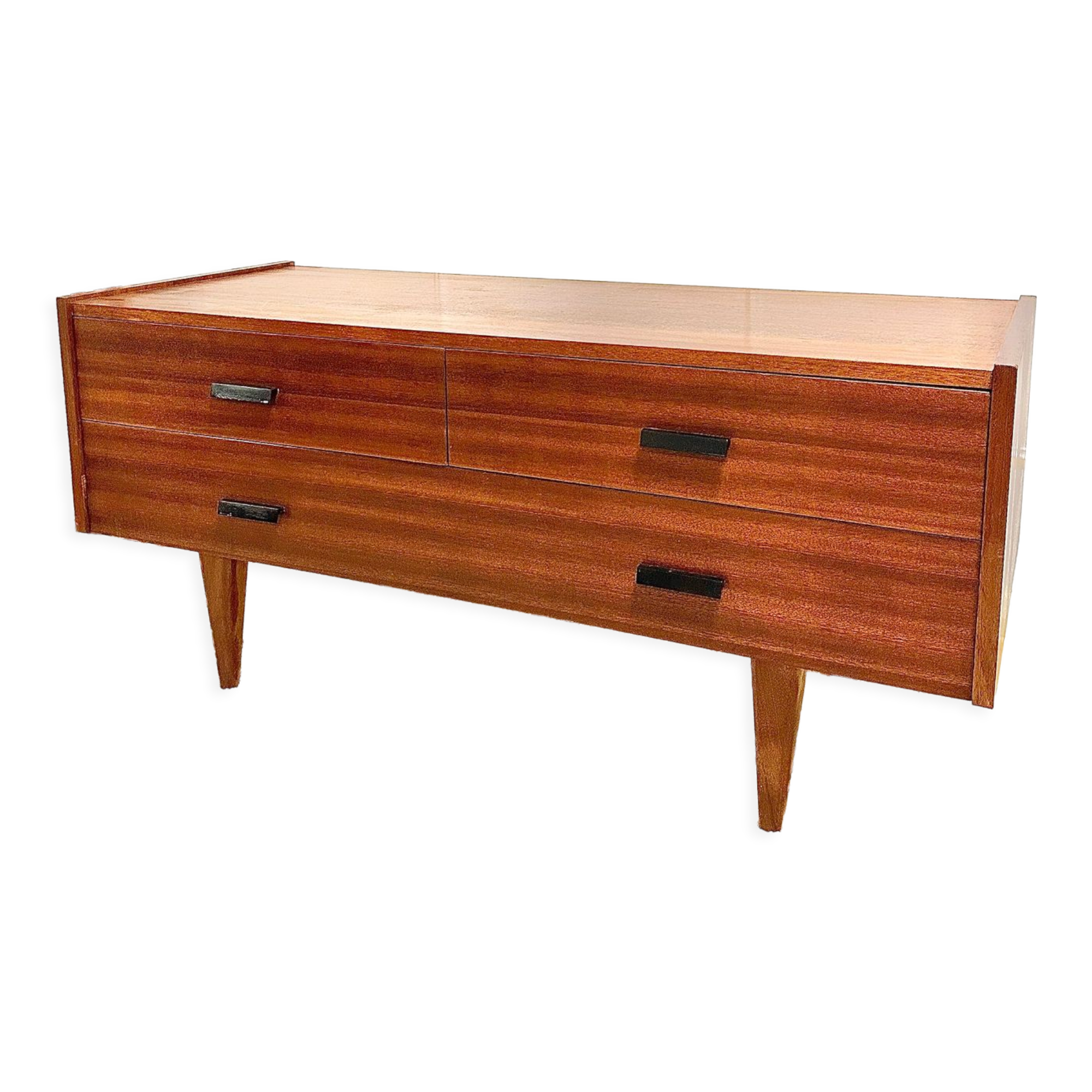 Low Scandinavian teak row