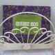 Magazine rack in white wrought iron the wheel of the peacock 1950