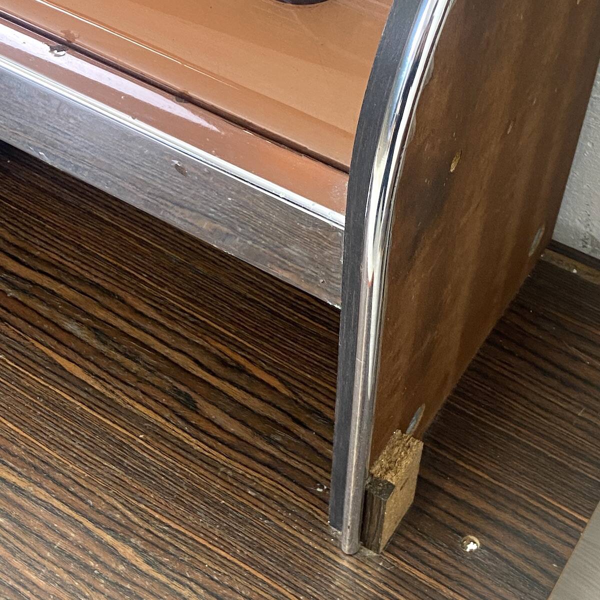 Pair of vintage 1970s Space Age bedside tables