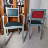 Pair of bridge armchairs