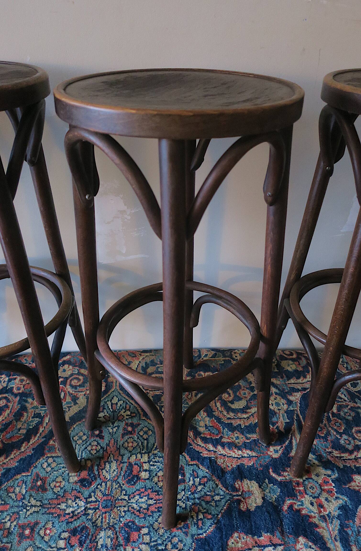 Ensemble de 4 chaises de bar vintage, 1960