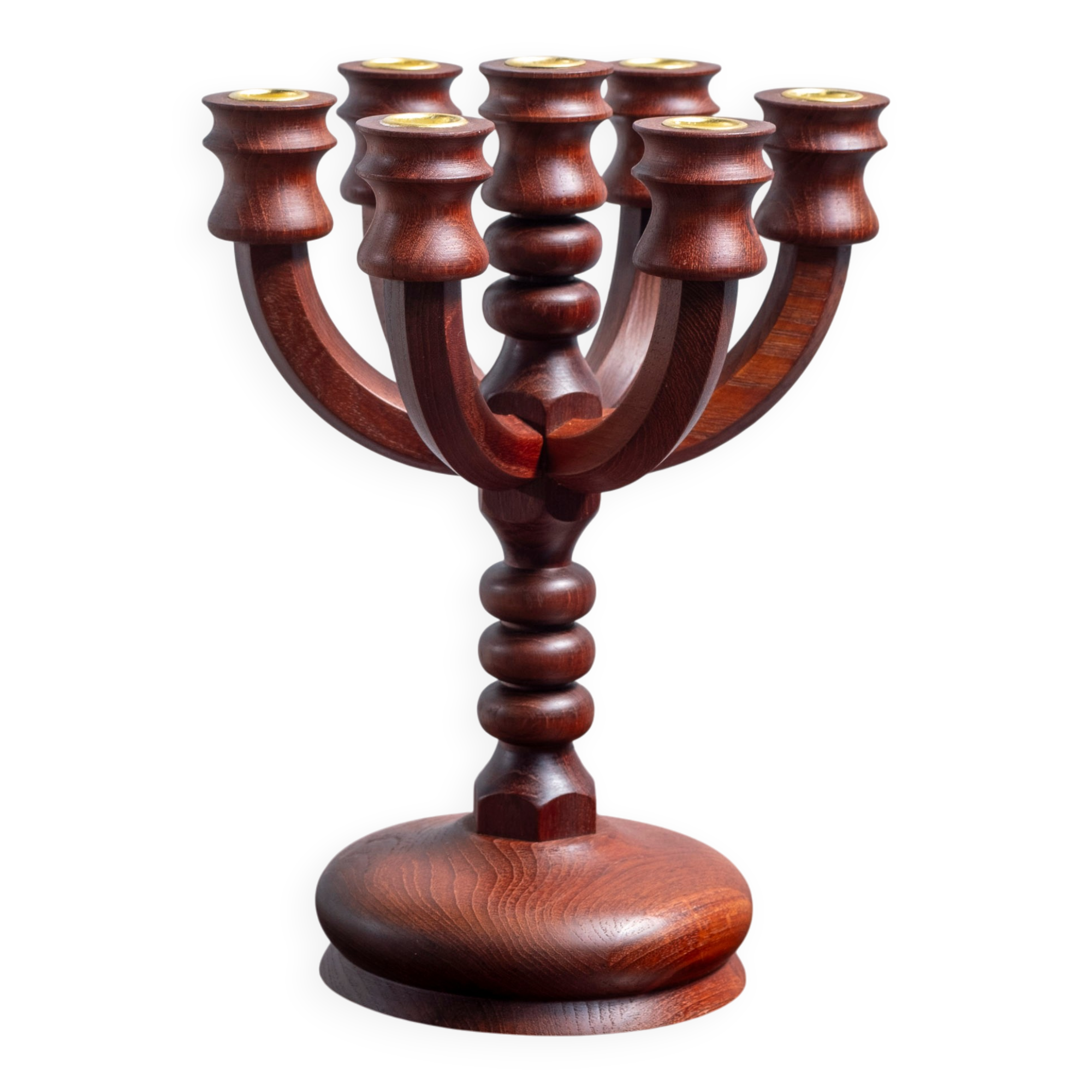 Midcentury Teak Candleholder for 7 candles, 1960s Denmark