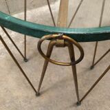 Art deco pedestal table wrought iron