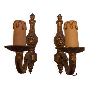 Paire d'Appliques en - bronze