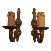 Paire d'Appliques en Bronze
