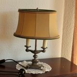 Mid Century table lamp on a pewter foot - Vintage