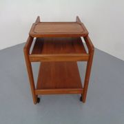 Large teak bar cart from Tarm Stole Møbelfabrik, Denmark, 1960s.