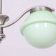 Czech Bauhaus Chandelier in Chrome-Plated Steel and Opaline Glass, 1930s