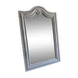 Wood mirror, restyled gray, patinated