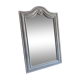 Wood mirror, restyled gray, patinated