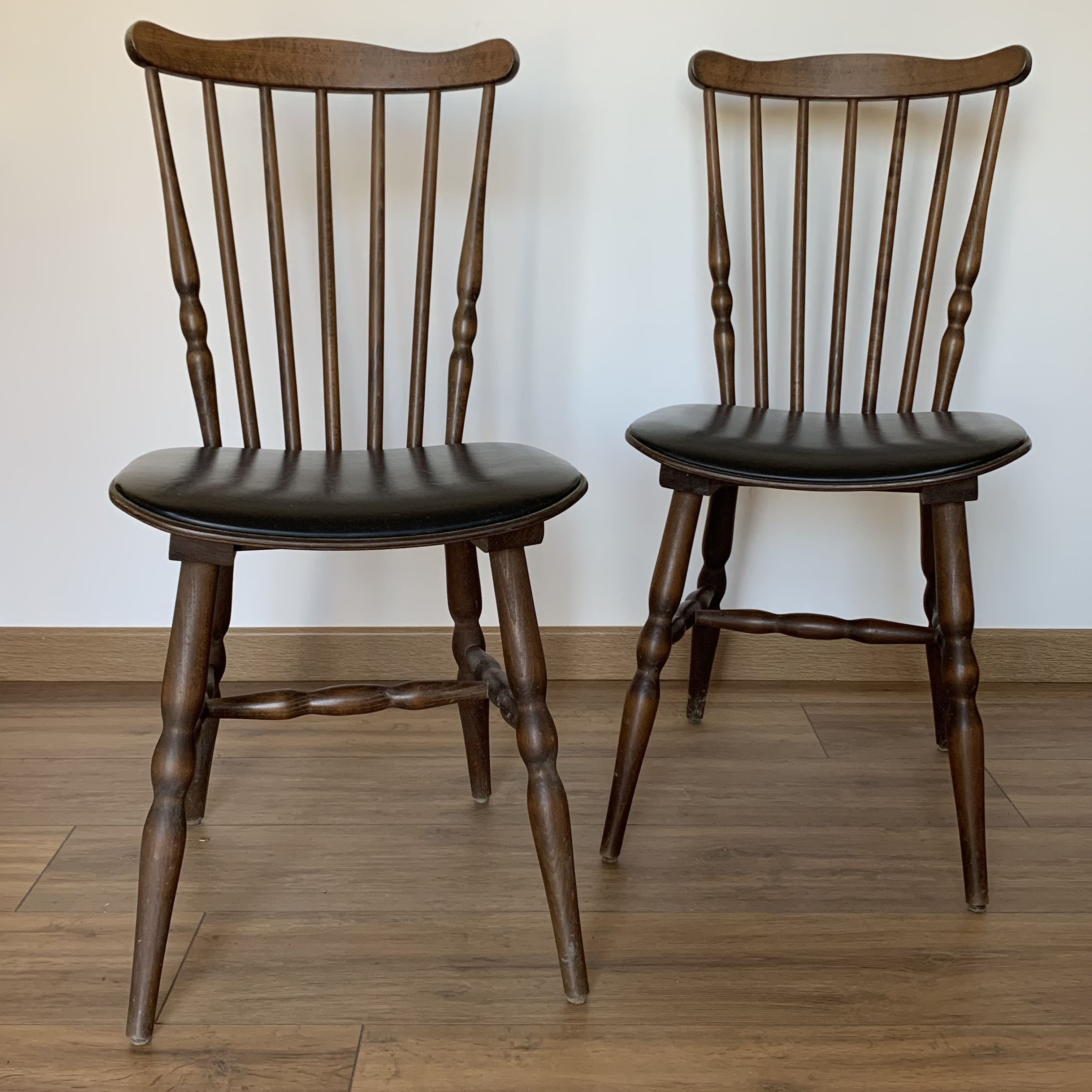 Paire de chaises tacoma de baumann - skaï noir