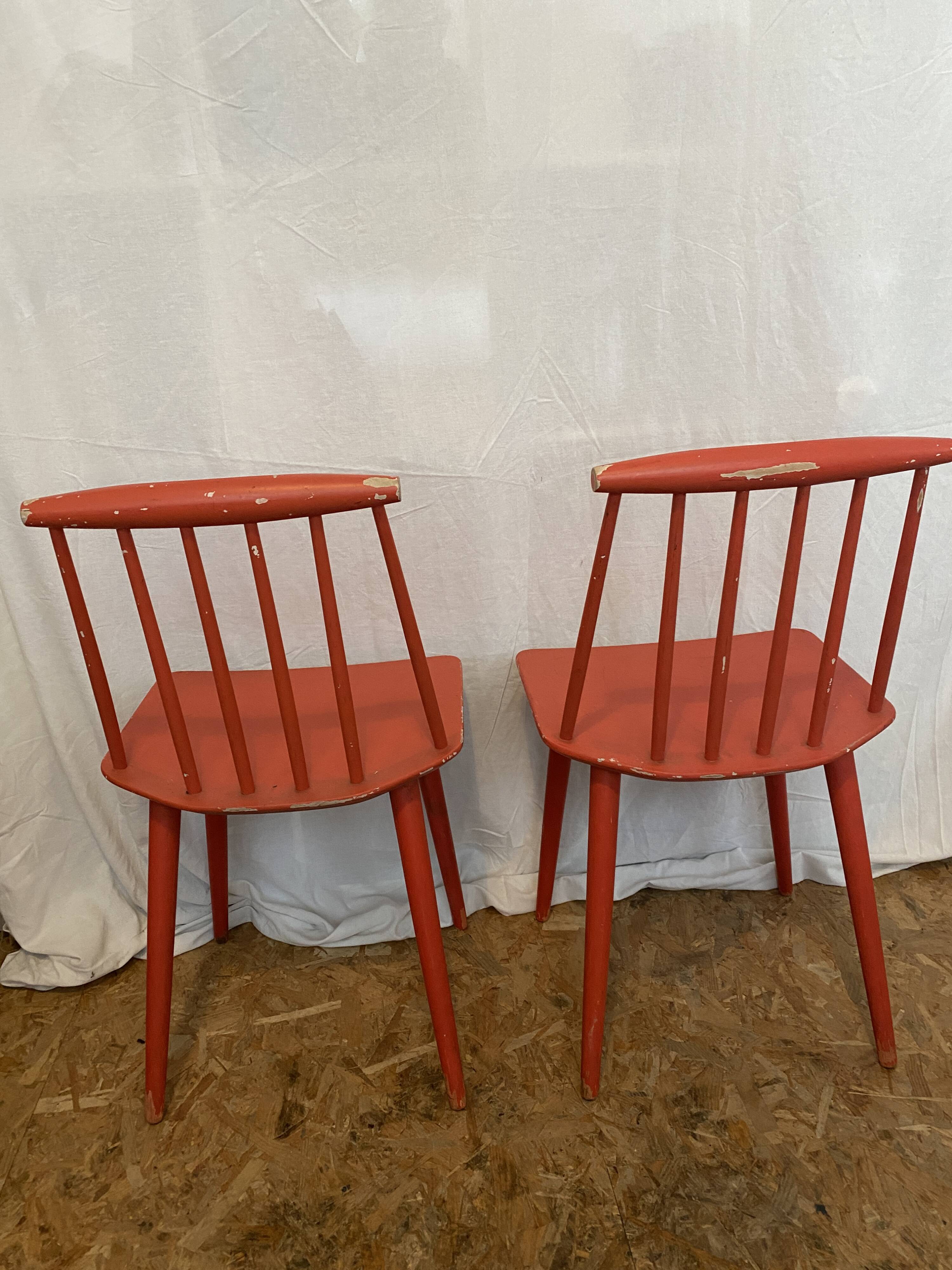 Paire de chaises scandinaves