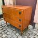 Commode scandinave Mid-Century Modern en bois 1950 3 tiroirs