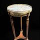 Louis XVI style tripod pedestal table, marble and brass, late 19th century