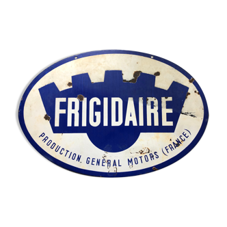 Plaque émaillée frigidaire