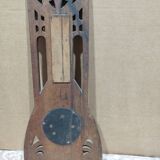 Old barometer and thermometer from the 1930s in carved wood. Signed on the back EH PARIS.