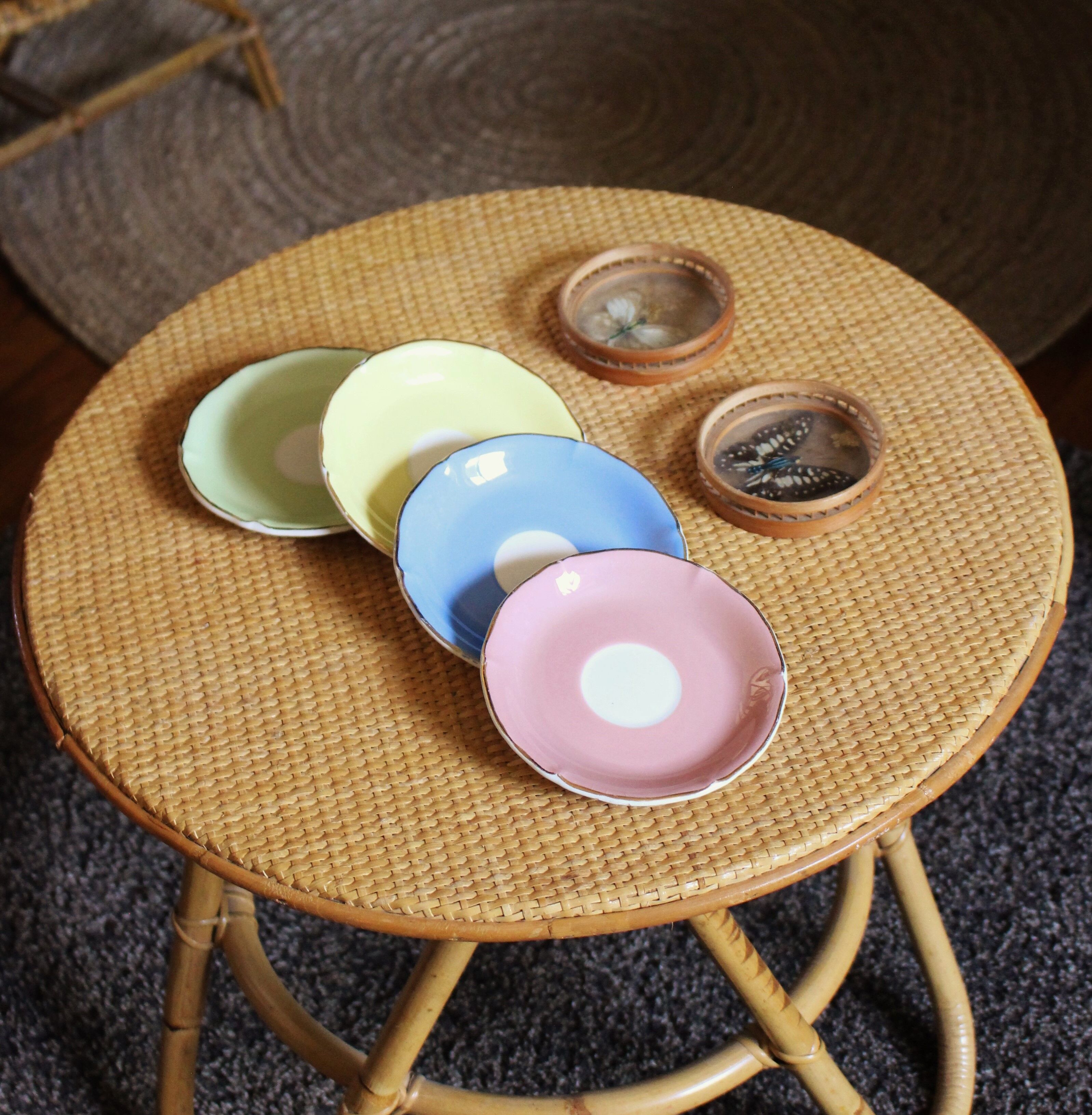 Lot 4 saucers Céranord Saint Amand Trianon