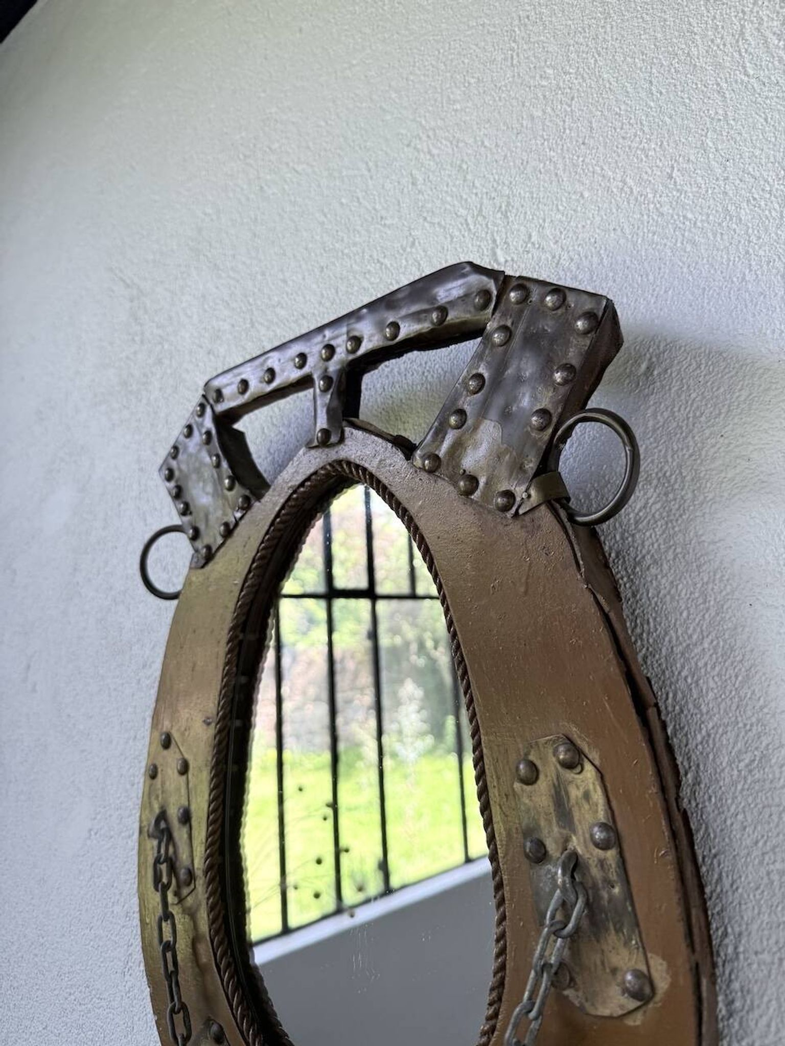 Brutalist handcrafted mirror "horse"