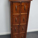 Apothecary or industrial workshop cabinet in pine Netherlands 1930