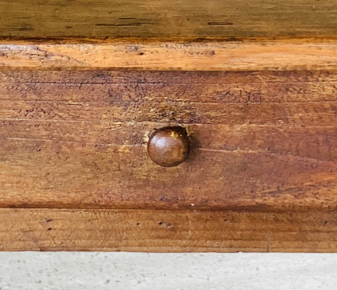 Wooden farmhouse console, circa 40's/50's