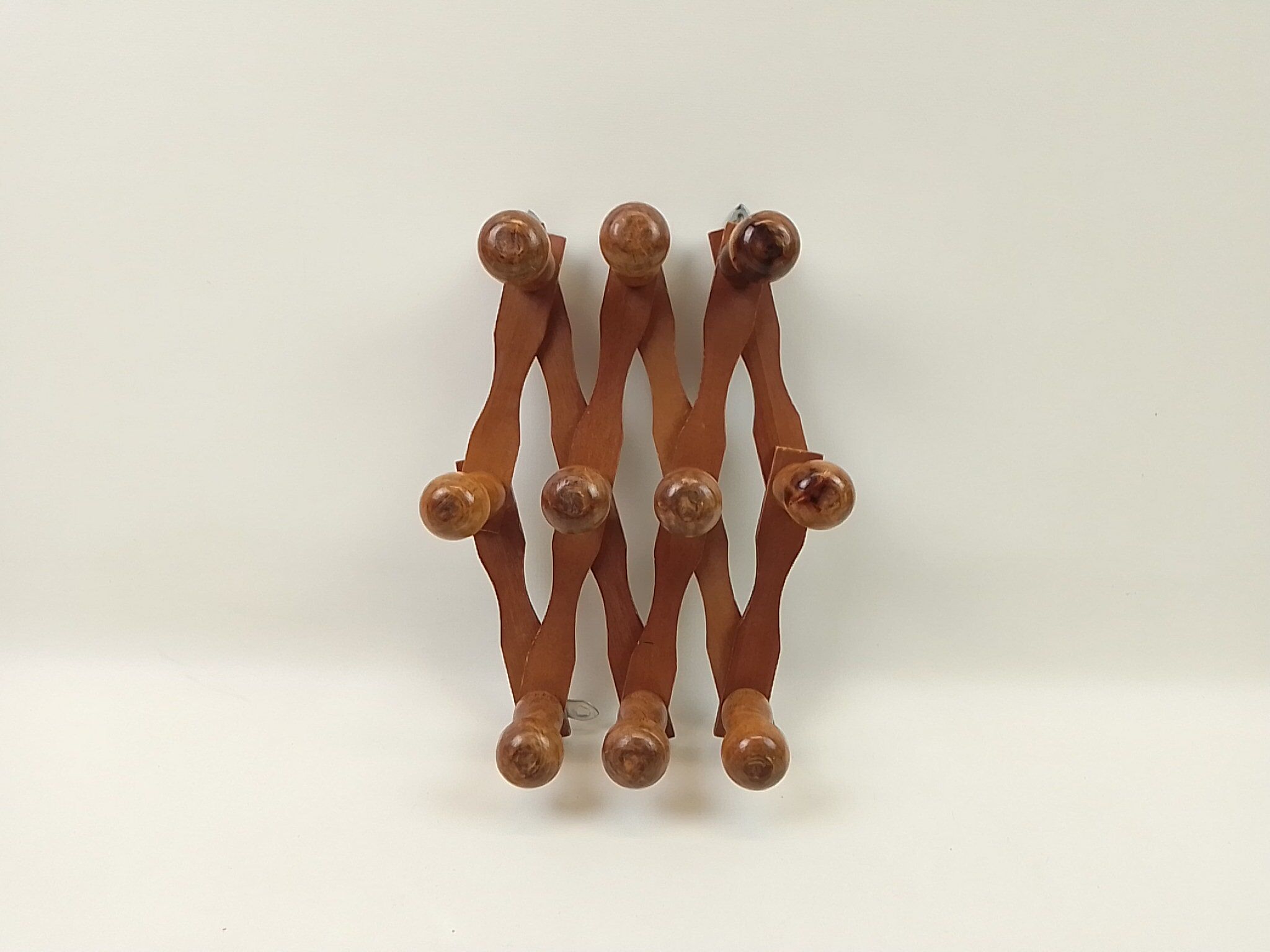 Rustic accordion coat holder 10 hooks