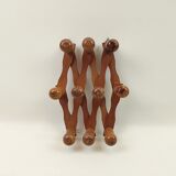 Rustic accordion coat holder 10 hooks
