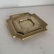 Pair of vintage 1980 brass ashtrays - 16 x 16 cm