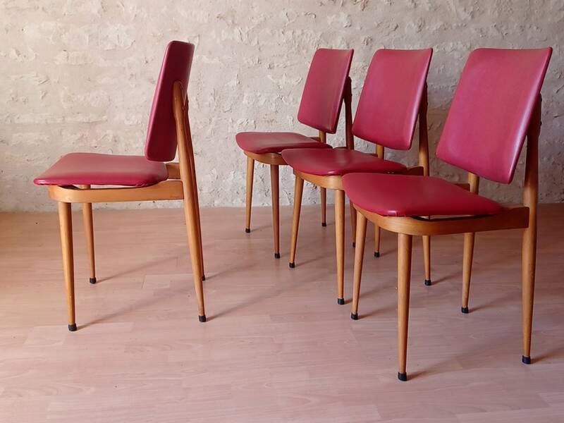 4 Baumann chairs model Nadia, 1960
